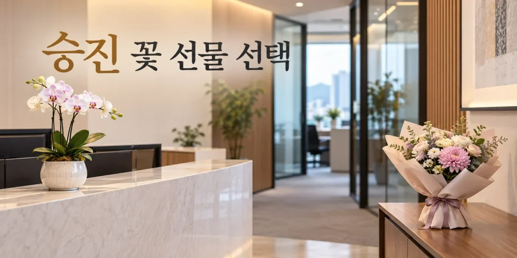 승진 꽃 선물 선택 기준, 사무실에 둘 난과 퇴근길 꽃다발 비교