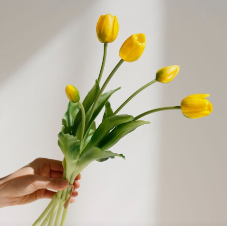 소프트터치 튤립 꽃다발 부쉬 생화같은 조화 감성 인테리어 꽃병 장식 소품